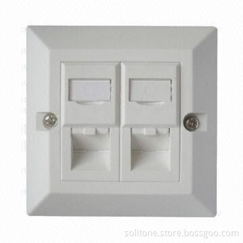 Faceplate in 86 Type and 2- Port, Made of PC or ABS Material,New products